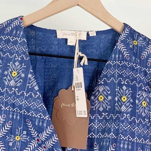 NWT Anthropologie Forever That Girl Embroidered Smocked Long Sleeve Blouse - Picture 6 of 8